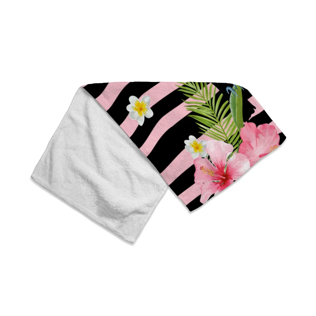 Duschtuch Sommer - mit Namen personalisierbar - personalisiertes Namensduschtuch mit Wunschtext - Tropical