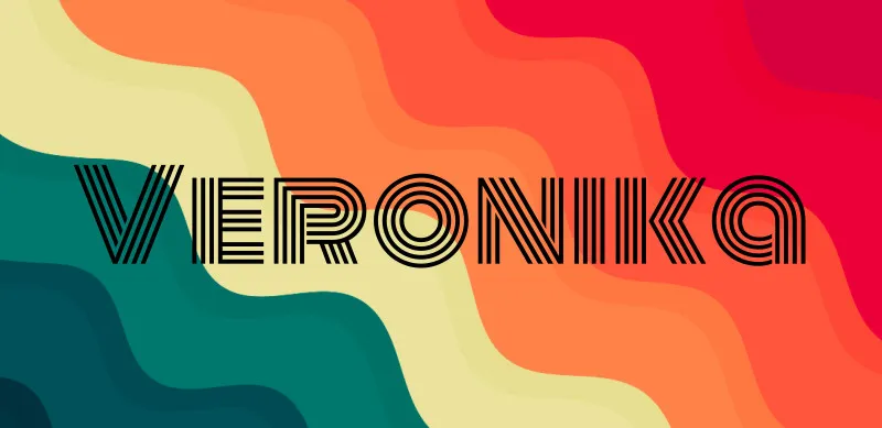 Handtuch Retrolook mit Namen personalisiert - personalisiertes Namenshandtuch - Retro Wellen