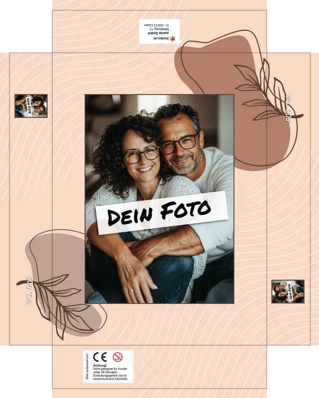 Fotopuzzle mit eigenem Bild - Fotopuzzle selbst gestalten 1000 Teile - Schachtel Herbstblätter - 1000 Teile Puzzle mit Foto - Geschenk Geburtstag Herbstblätter 1000 Teile Quer