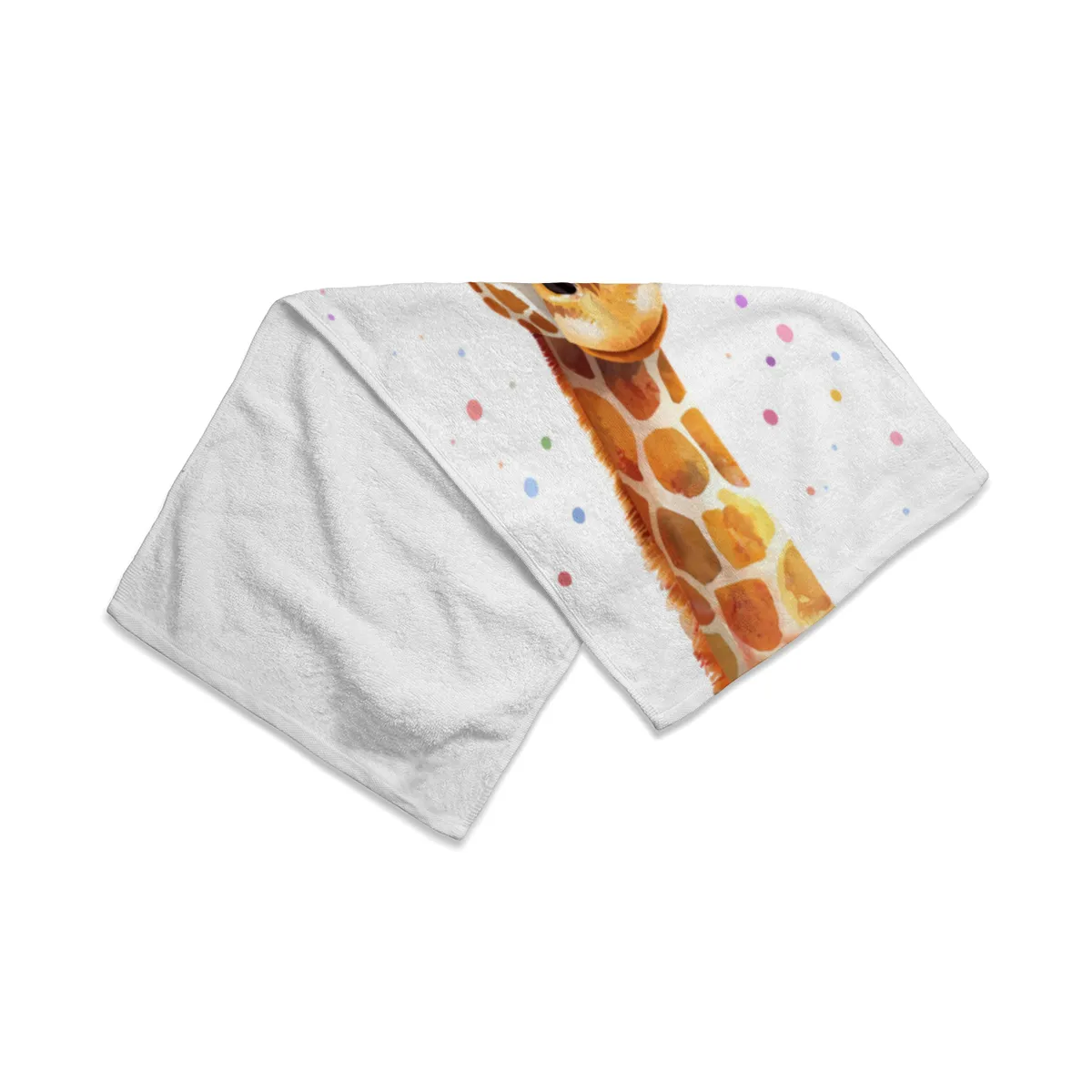 Badetuch mit Namen personalisierbar - personalisiertes Namens-Badetuch - Strandtuch mit Wunschtext - Giraffe