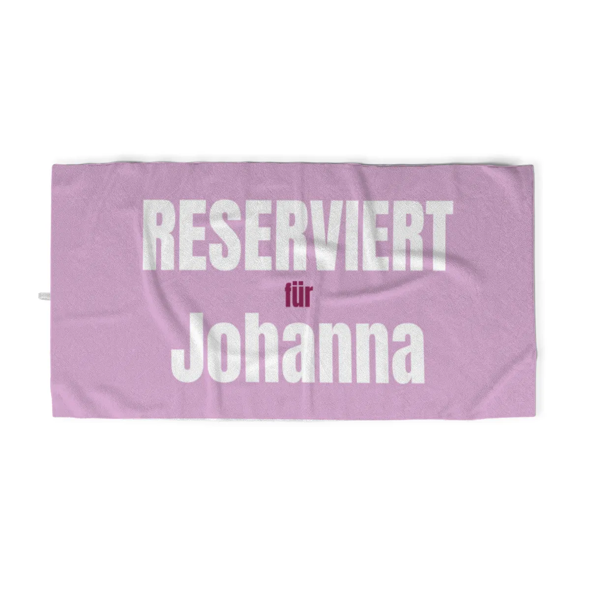 Handtuch "Reserviert für" mit Namen personalisierbar - personalisiertes Namenshandtuch - witziges Handtuch mit Namen und Spruch - Reserviert rosa