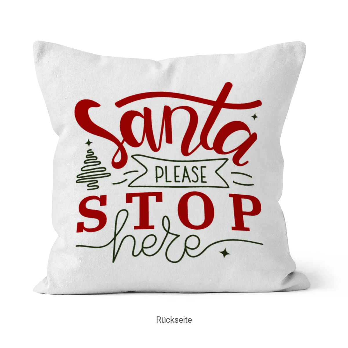 Samtkissenbezug Santa Stop