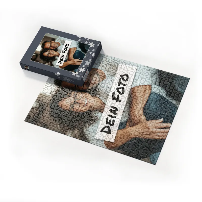 Fotopuzzle mit eigenem Bild - Fotopuzzle selbst gestalten 1000 Teile - Schachtel Puzzleteile - 1000 Teile Puzzle mit Foto - Geschenk Geburtstag Puzzleteile 1000 Teile Quer
