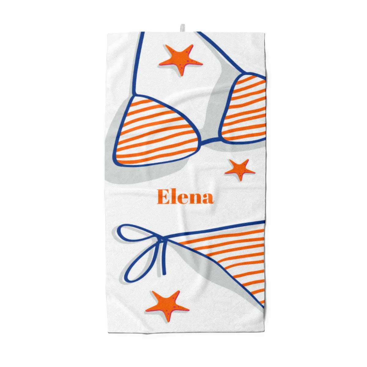 Badetuch Sommer - mit Namen personalisierbar - personalisiertes Namens-Badetuch - Strandtuch mit Wunschtext - Bikinitime
