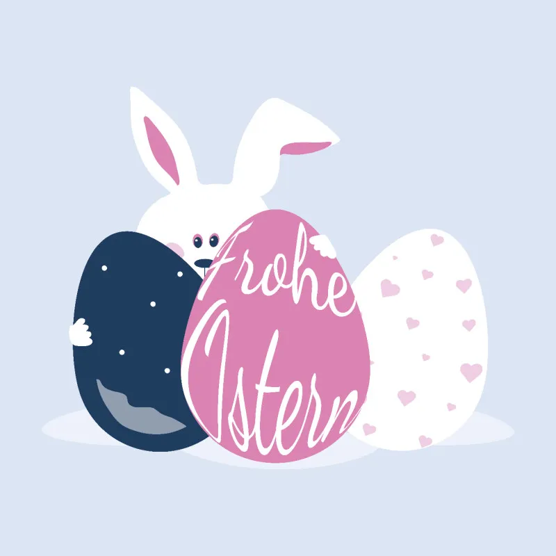 Namenskissen Osterhase - Samtkissenbezug frecher Hase - mit Namen personalisierbar - Osterdeko - Geschenkidee Ostern Hase Ostereier 40 x 40 cm
