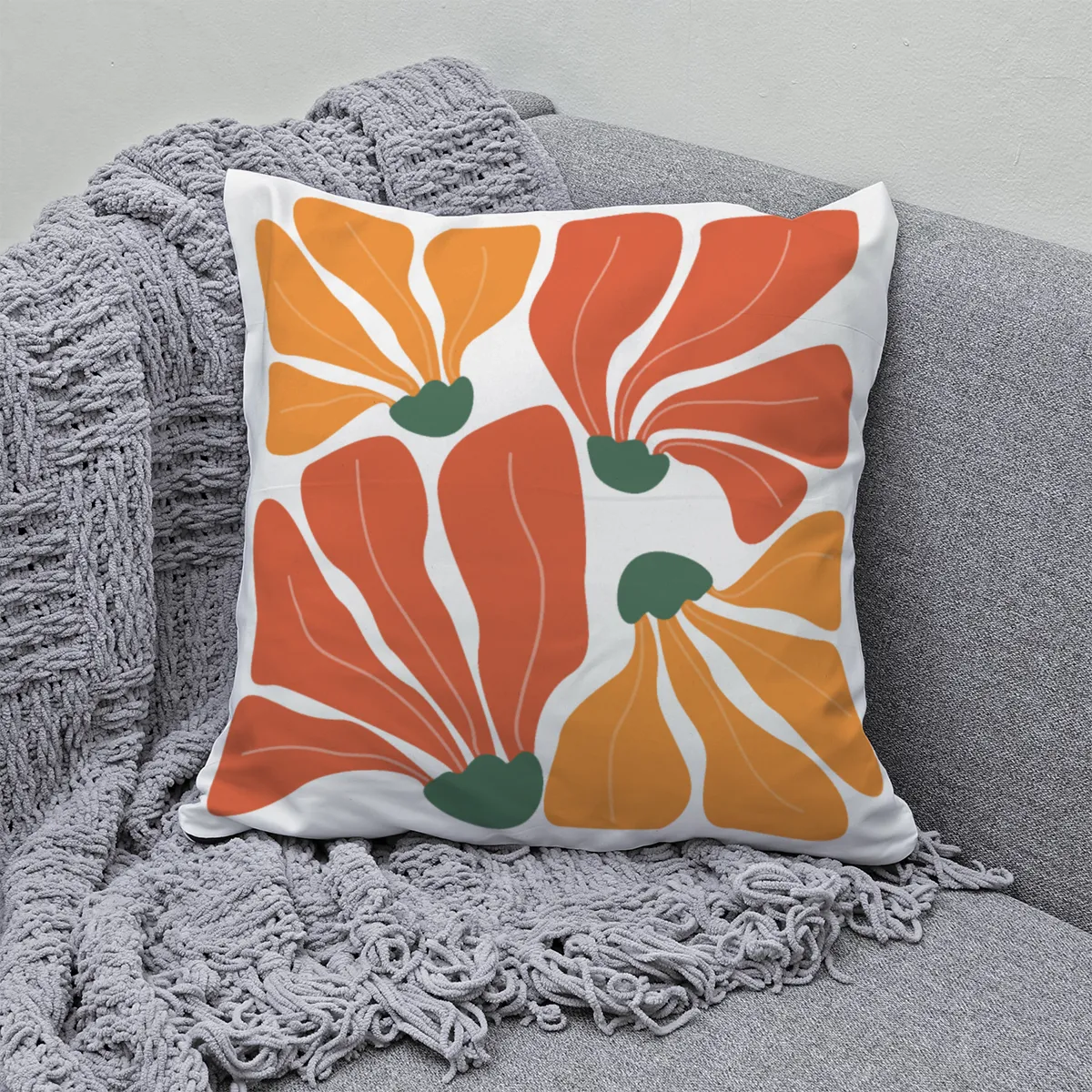 Samtkissenbezug Flower Abstrakt