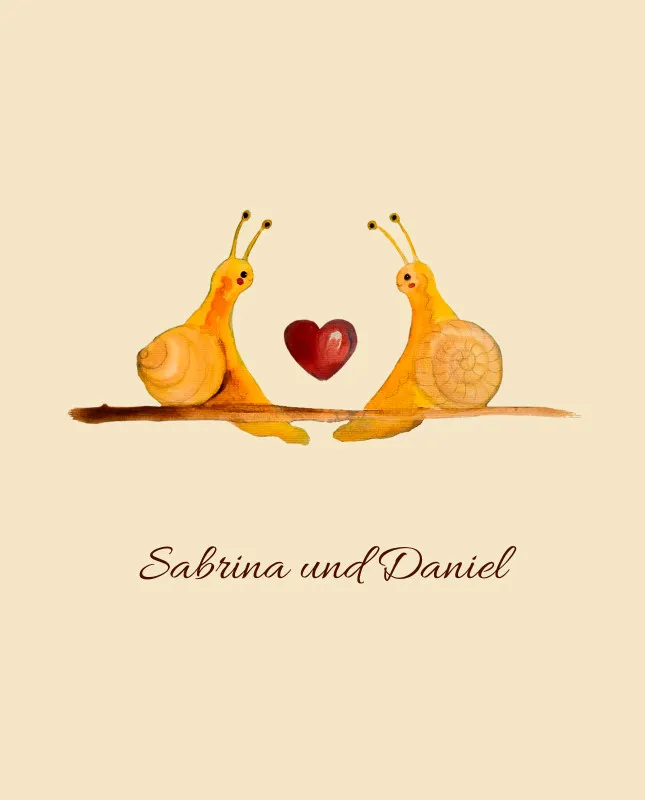 Kuscheldecke Verliebte Schnecken - mit Namen personalisierbar - Geschenkidee für Verliebte, Valentinstag Verliebte Schnecken 140 x 200 cm