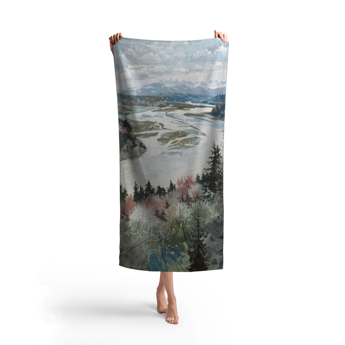 Handtuch Landschaft im Isartal - Alfred Haushofer