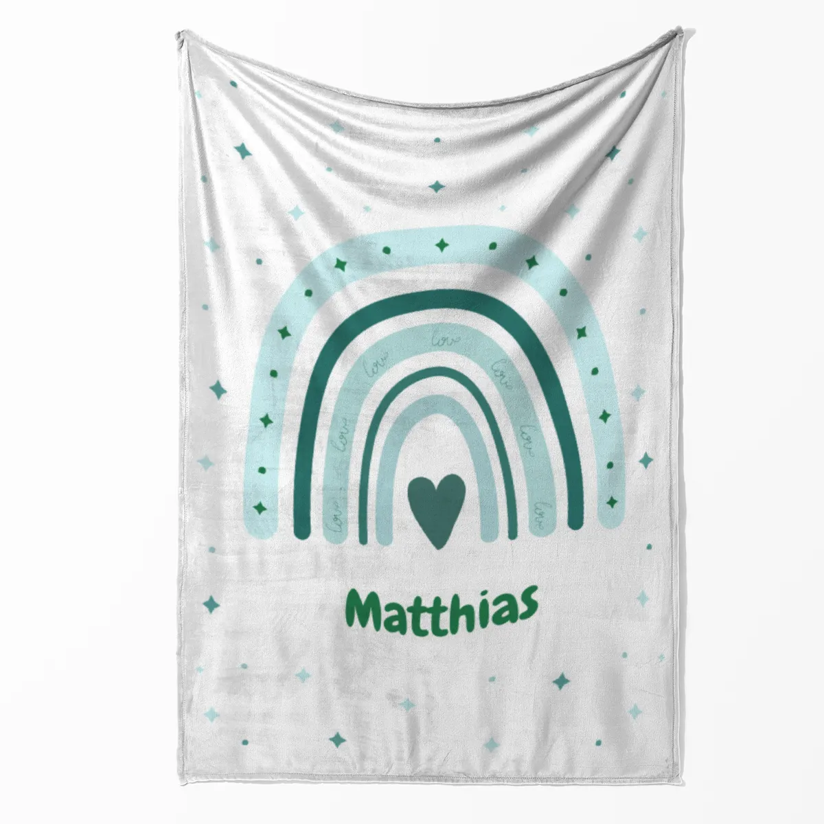 Personalisierte Babydecke rosa 75 x 100 cm