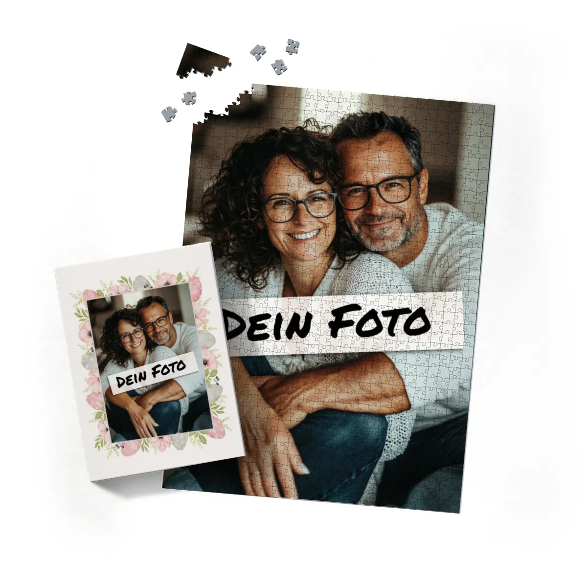 Fotopuzzle 500 Teile personalisiert Ostern - Box Osterblumen