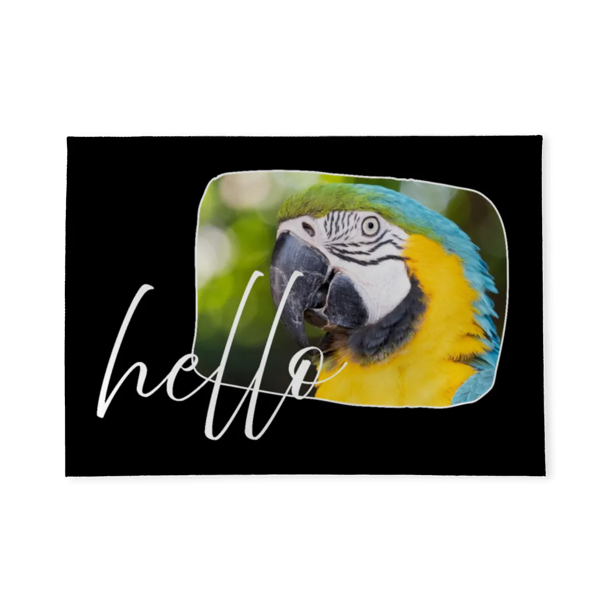 Fußmatte Hello personalisiert mit Foto - Geschenkidee für Familie, Paare, zum Einzug - Türvorleger mit Bild bedruckt Hello 1 Foto 70 x 50 cm