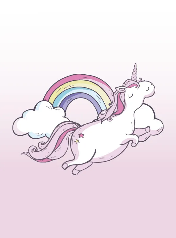 Kinderbettwäsche Einhornwolken Mikrofaser