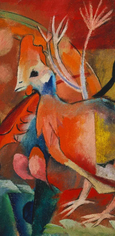 Handtuch Bild mit Vögeln - Franz Marc