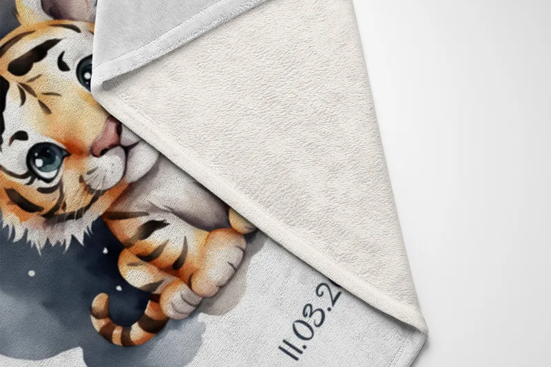 Babydecke Kleiner Tiger personalisierbar mit Namen und Text multi 75 x 100 cm
