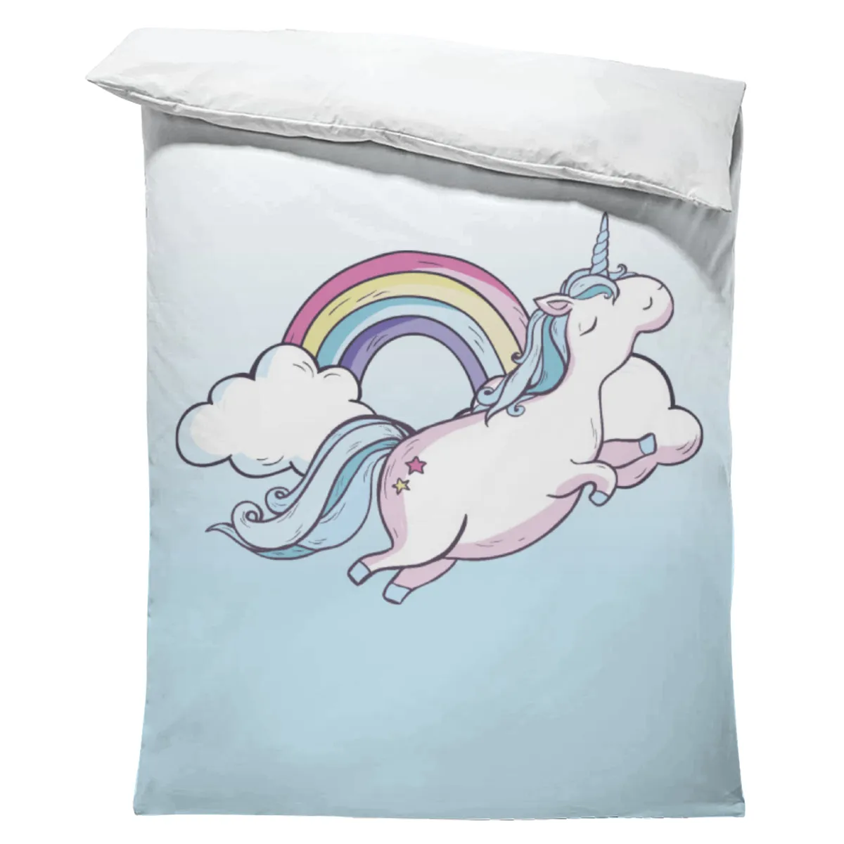 Kinderbettwäsche Einhornwolken Mikrofaser