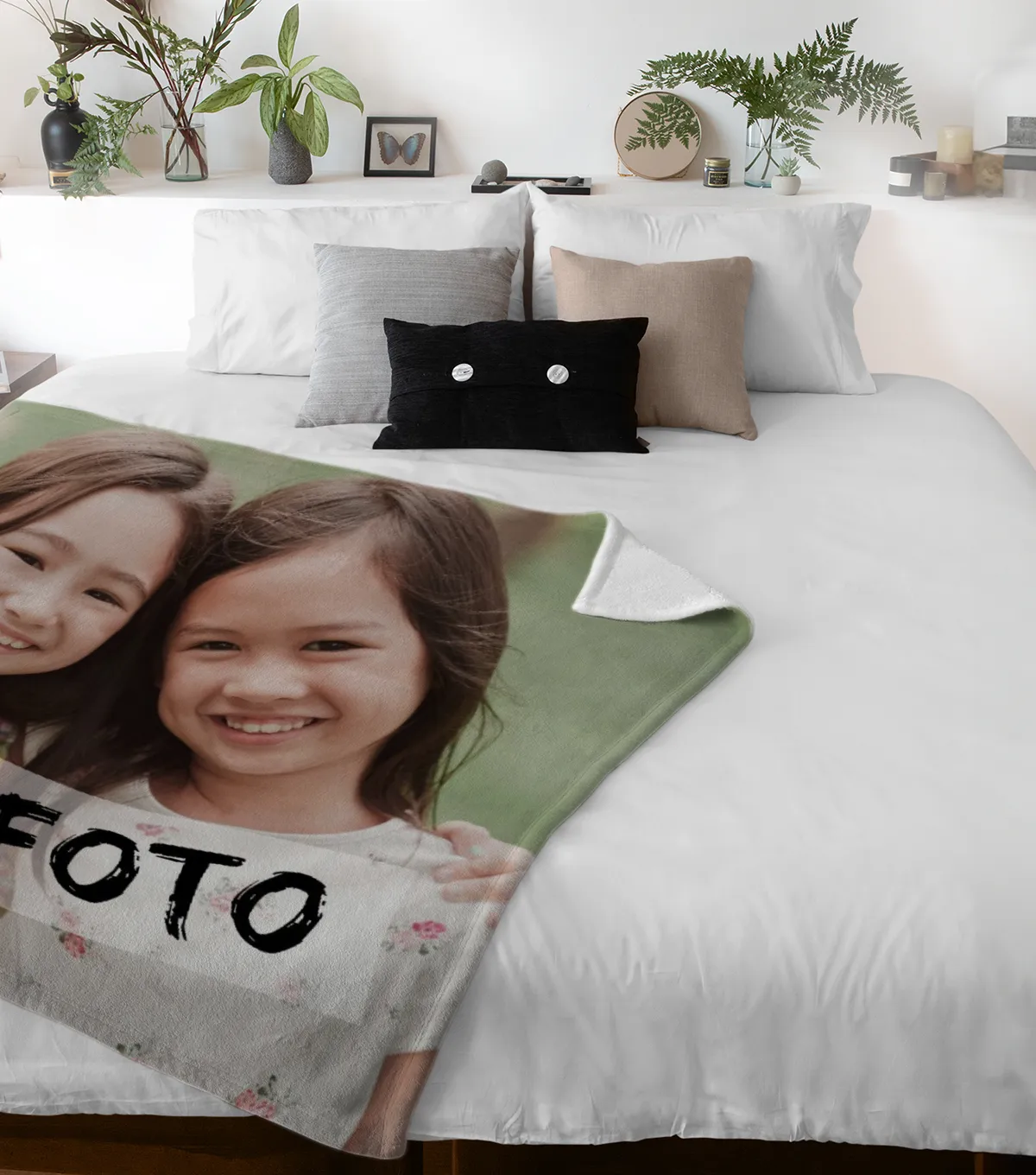 Personalisierte Kuscheldecke mit Foto - personalisierte Fotodecke - Kuscheldecke mit Ihrem Bild - Fotodecke selbst gestalten - Decke Querformat 200 x 140 cm 1 Foto Design 200 x 140 cm