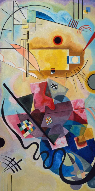 Duschtuch Gelb, rot, blau - Wassily Kandinsky