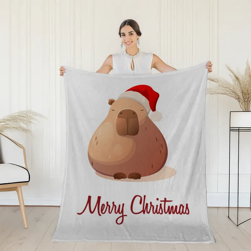 Wohndecke Weihnachtscapy mit Mütze