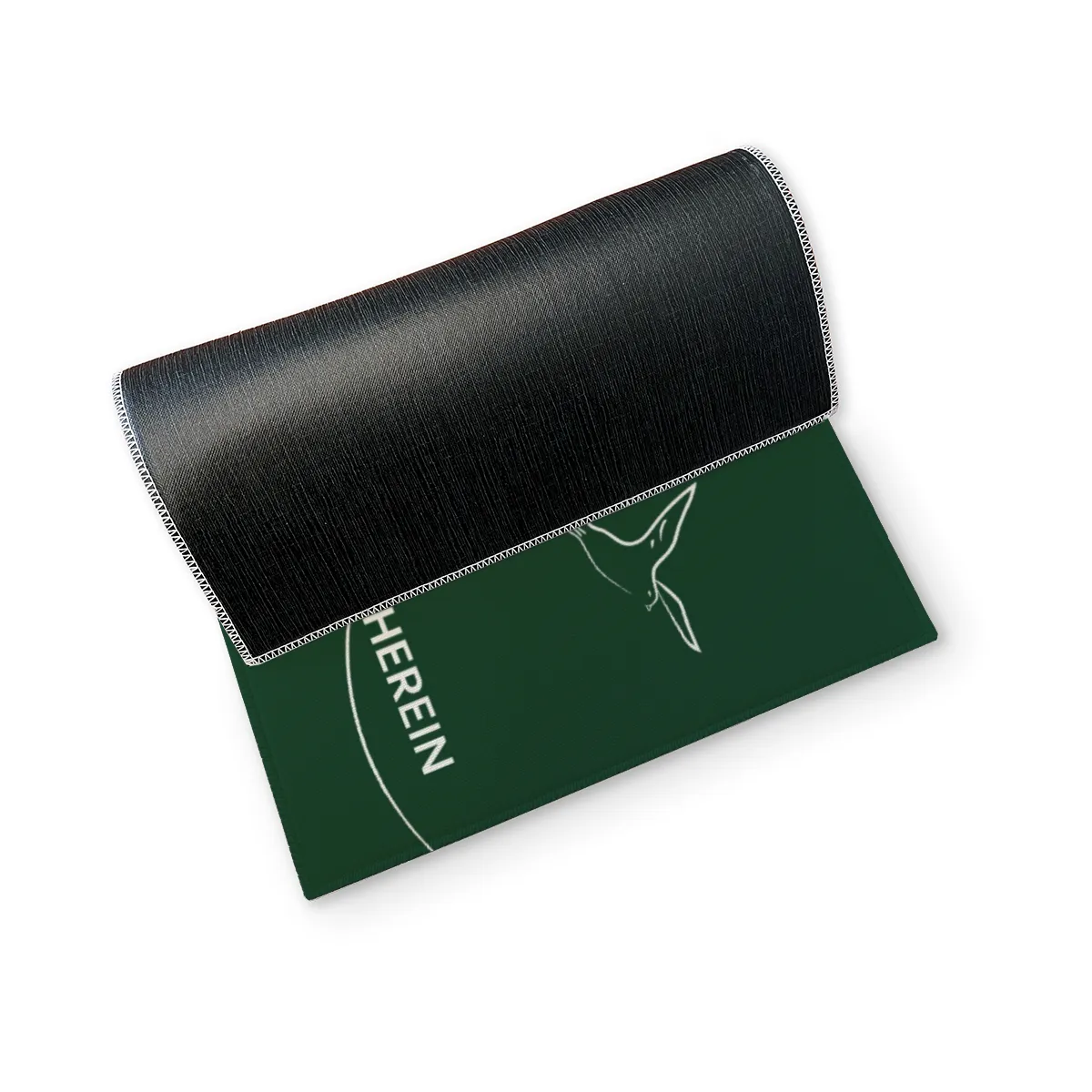 Spruch-Fußmatte Tritt ein, bring Glück herein - Schmutzfangmatte bedruckt Glück grün 70 x 50 cm