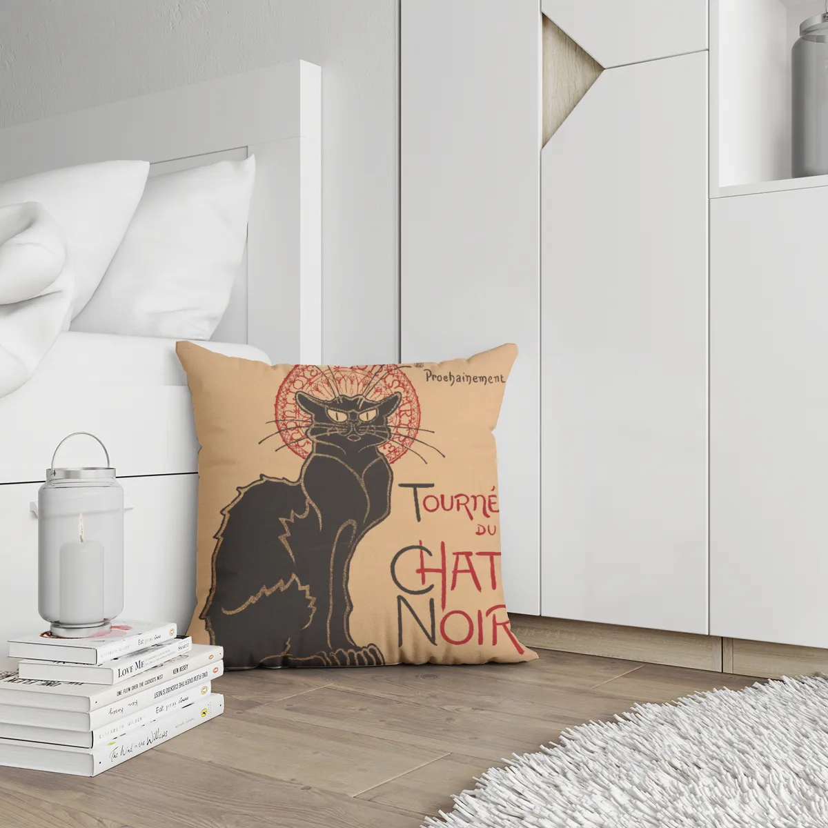 Samtkissenbezug Tournée du Chat Noir Steinlen