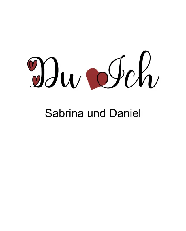 Kuscheldecke Du Ich mit Herzen - mit Namen personalisierbar - Geschenkidee für Verliebte, Valentinstag Text Herzen 140 x 200 cm