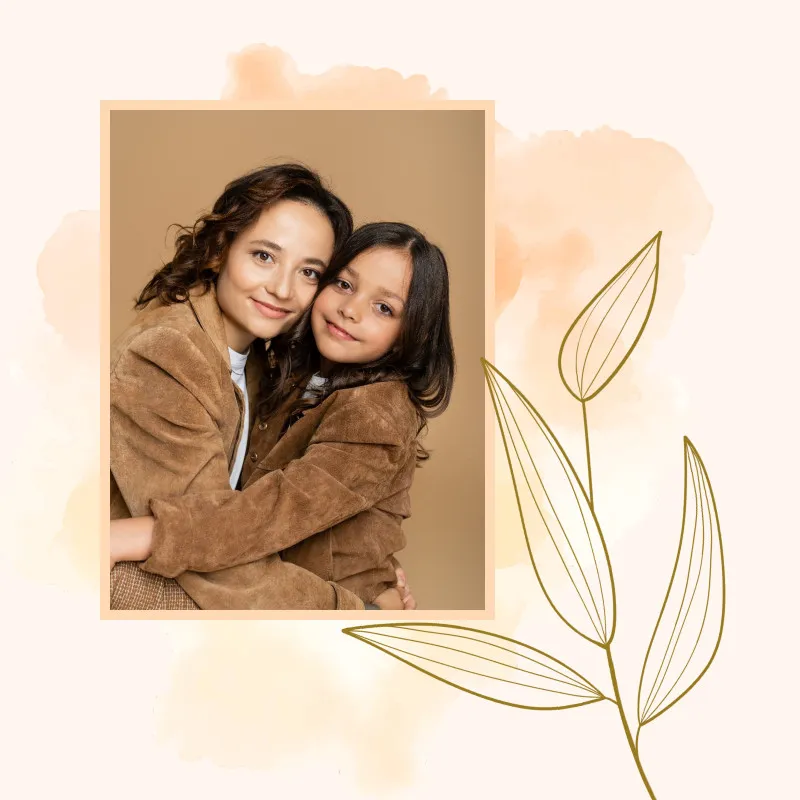 Personalisiertes Fotokissen - Vorderseite mit Foto personalisierbar - Samtkissenbezug Mama Substantiv - Geschenk Muttertag