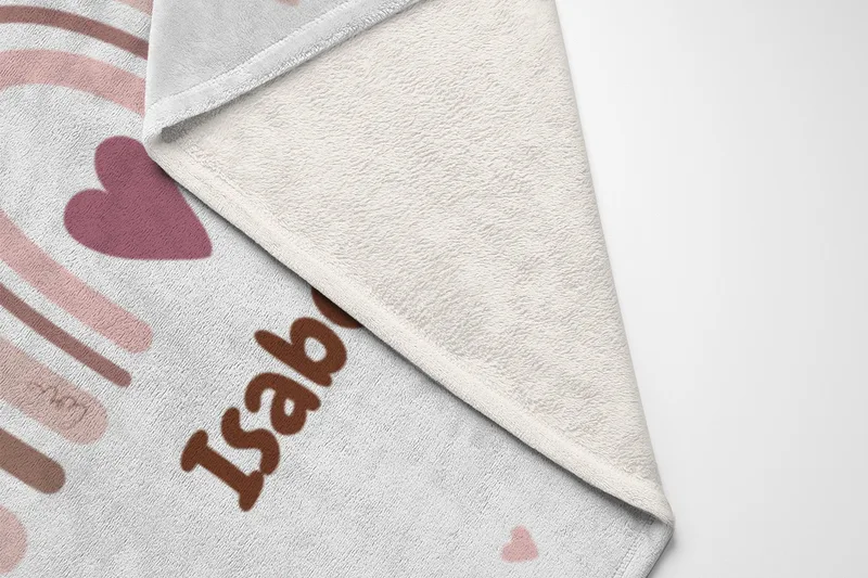 Personalisierte Babydecke rosa 75 x 100 cm