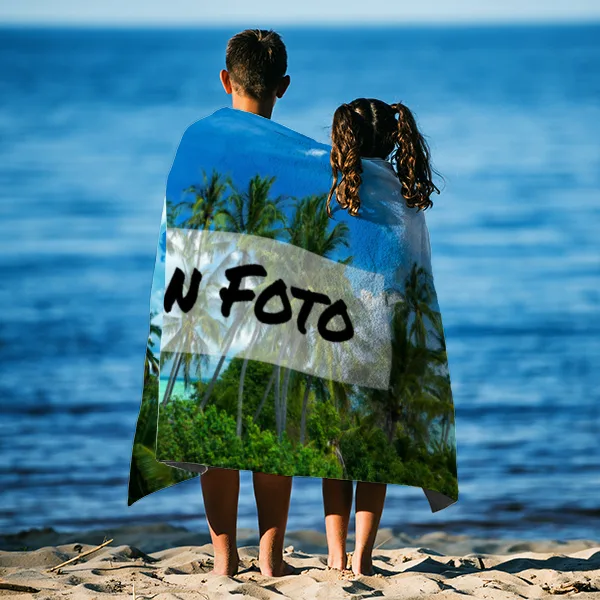 Handtuch mit Foto - personalisiertes Fotohandtuch - Foto-Handtuch selbst gestalten - 1 Foto