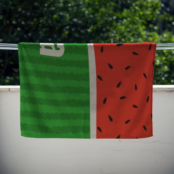 Handtuch Melone mit Namen personalisiert - personalisiertes Namenshandtuch - Melone
