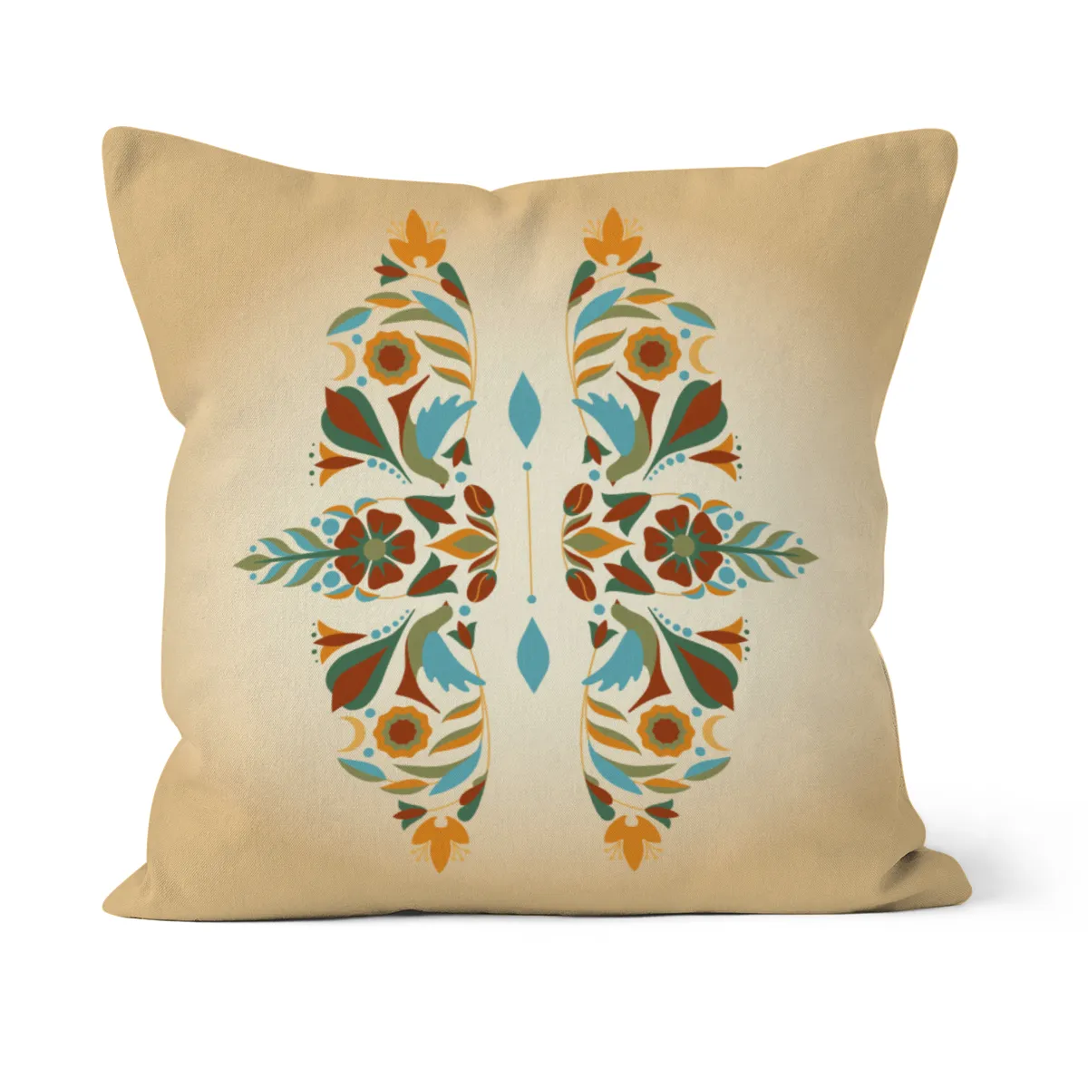 Samtkissen Zodiac Art – Löwe floral