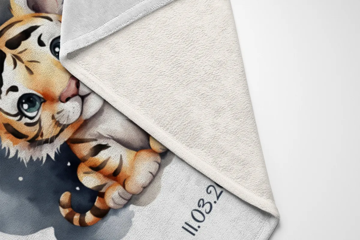 Babydecke Kleiner Tiger personalisierbar mit Namen und Text multi 75 x 100 cm