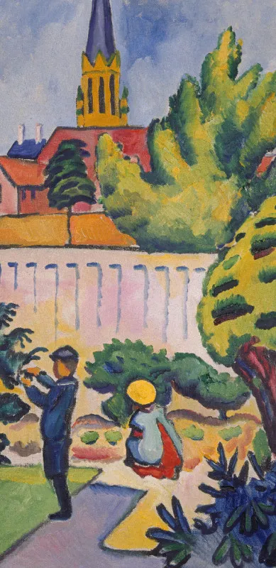 Handtuch Kinder im Garten - August Macke