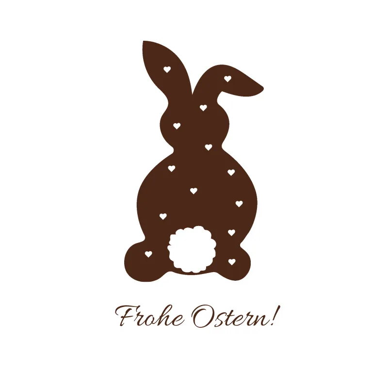 Namenskissen Ostern - Samtkissenbezug Hase Frohe Ostern - mit Namen personalisierbar - Osterdeko - Geschenkidee Ostern Hase Herzen 40 x 40 cm