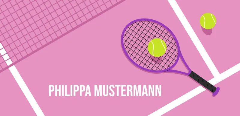 Badetuch Sport - mit Namen personalisierbar - personalisiertes Namens-Badetuch - Strandtuch mit Wunschtext - Tennis orange