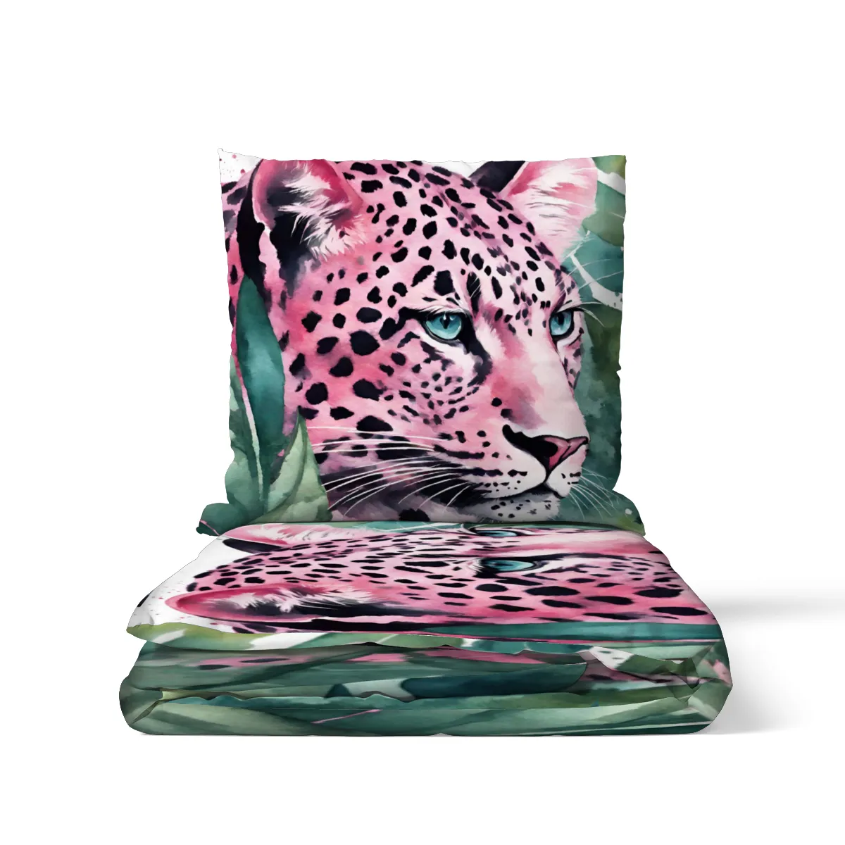 Bettwäsche-Set Pink Leopard Baumwolle