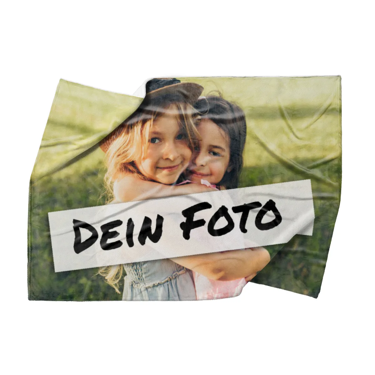 Personalisierte Kuscheldecke mit Foto - personalisierte Fotodecke - Kuscheldecke mit Ihrem Bild - Fotodecke selbst gestalten - Decke Querformat 200 x 140 cm 1 Foto Design 200 x 140 cm