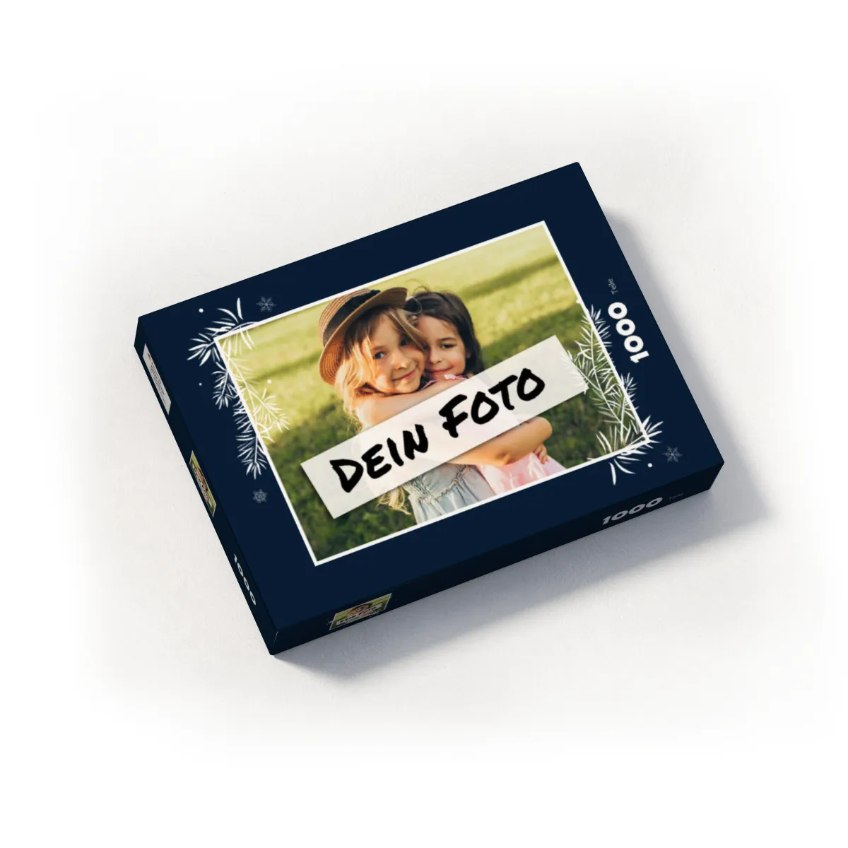 Fotopuzzle mit eigenem Bild - Fotopuzzle selbst gestalten 1000 Teile - Schachtel Weihnachtszweige - 1000 Teile Puzzle mit Foto - Geschenk Weihnachten Weihnachtszweige 1000 Teile Quer