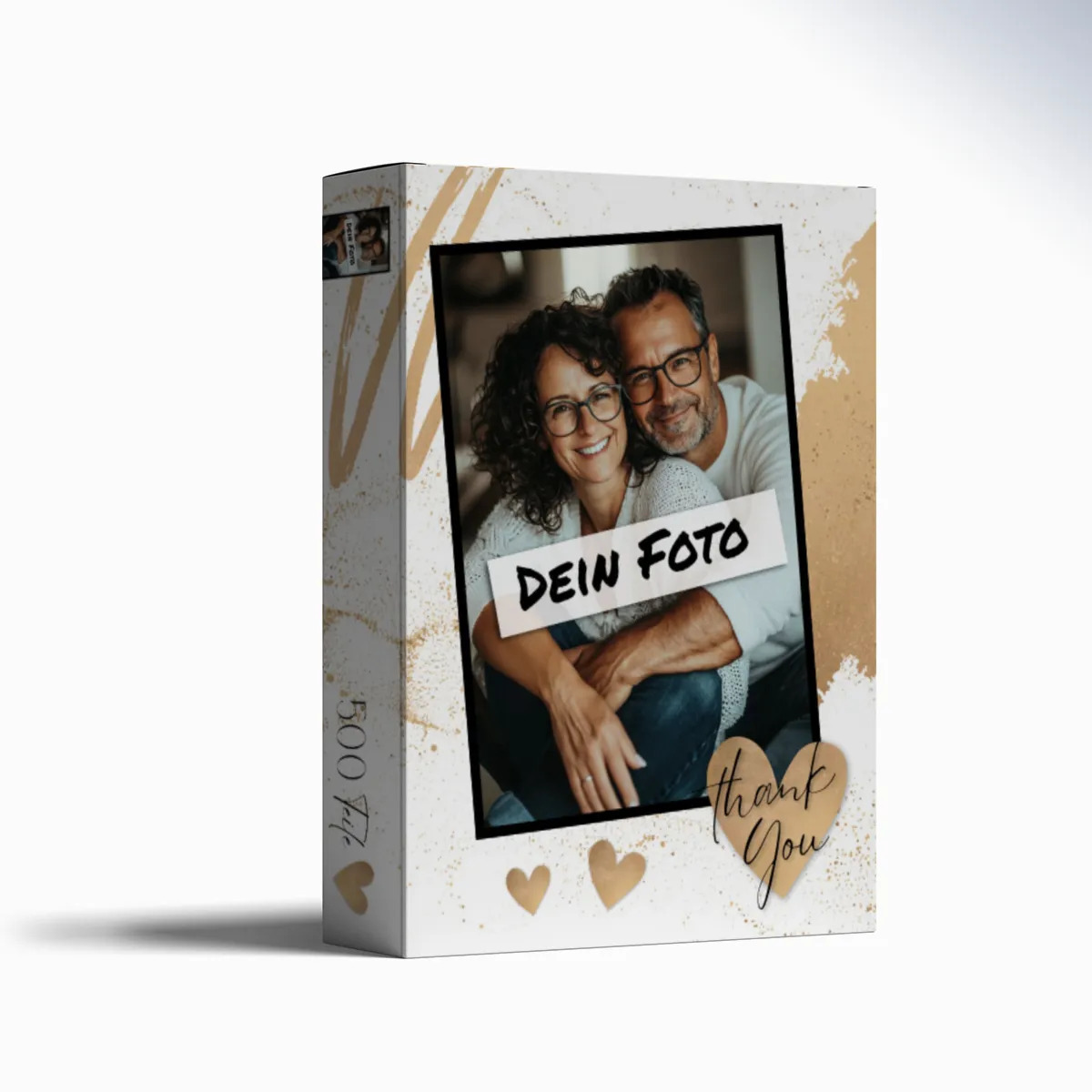 Fotopuzzle mit eigenem Bild - Puzzle selbst gestalten 1000 Teile - Schachtel Thank you - mit Foto personalisiert - Geschenk Geburtstag, Freundschaft