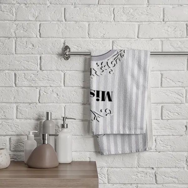 Misses Vintage - personalisiertes Namens-Strandtuch mit Wunschtext - Geschenkidee Hochzeit, Paar