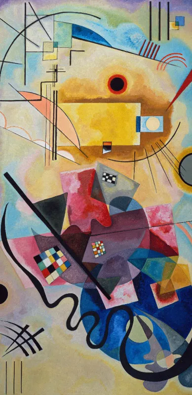 Duschtuch Gelb, rot, blau - Wassily Kandinsky