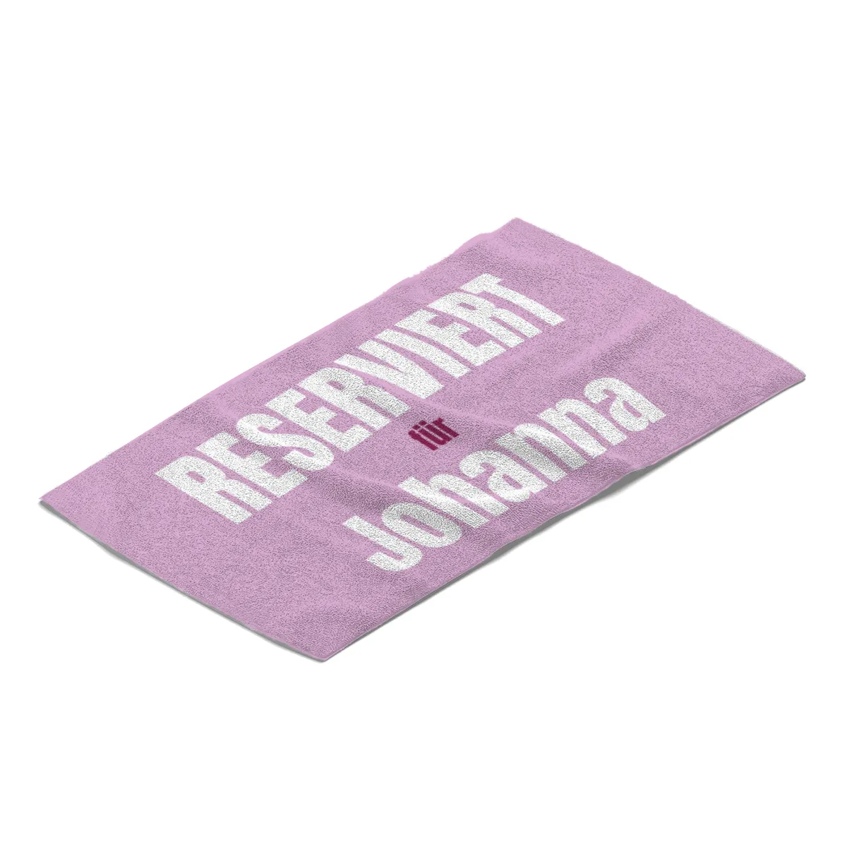Handtuch "Reserviert für" mit Namen personalisierbar - personalisiertes Namenshandtuch - witziges Handtuch mit Namen und Spruch - Reserviert rosa