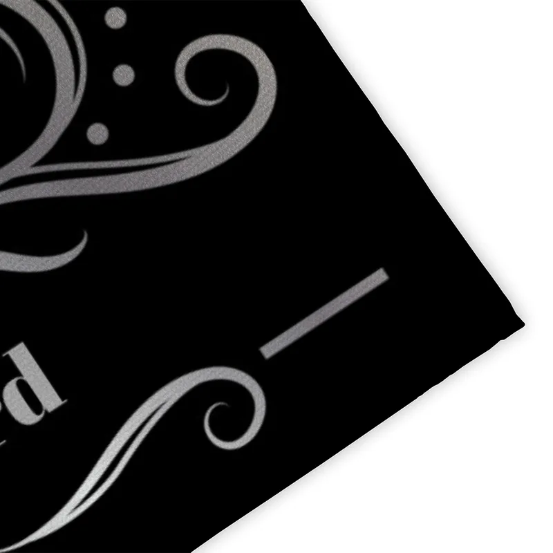 Fußmatte Ornamental mit Initial und Namen personalisierbar - Geschenkidee Einzug, Geburtstag, Richtfest - Fussmatte mit Namen Ornamental Initial 1 70 x 50 cm