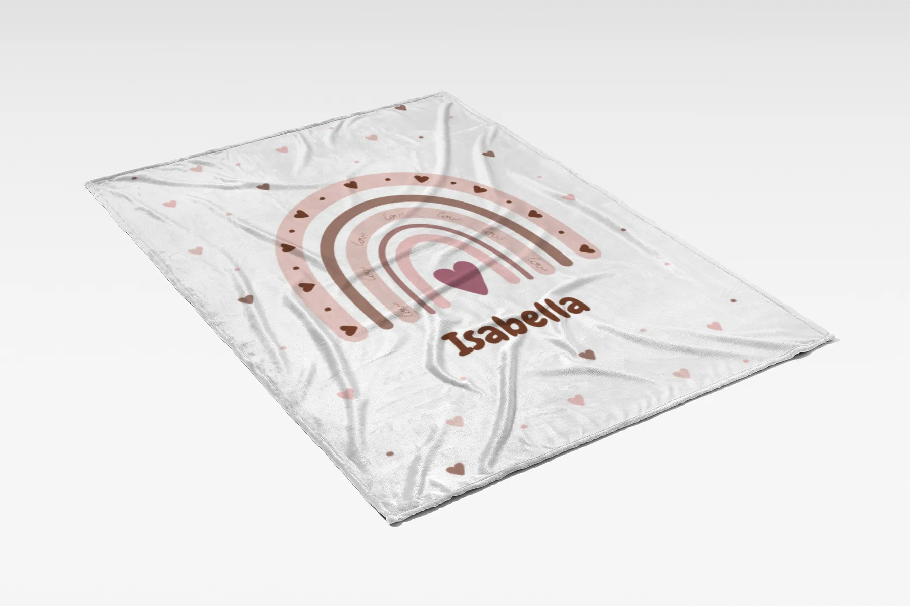 Personalisierte Babydecke rosa 75 x 100 cm