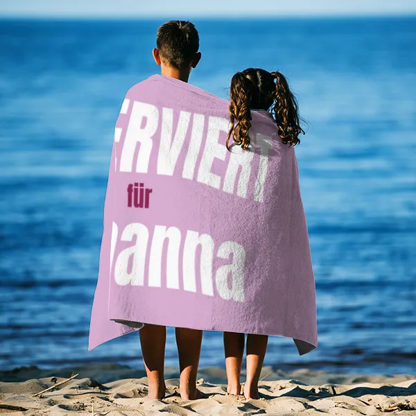 Handtuch "Reserviert für" mit Namen personalisierbar - personalisiertes Namenshandtuch - witziges Handtuch mit Namen und Spruch - Reserviert rosa