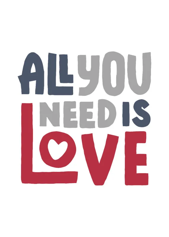 Geschirrtuch All you need is love