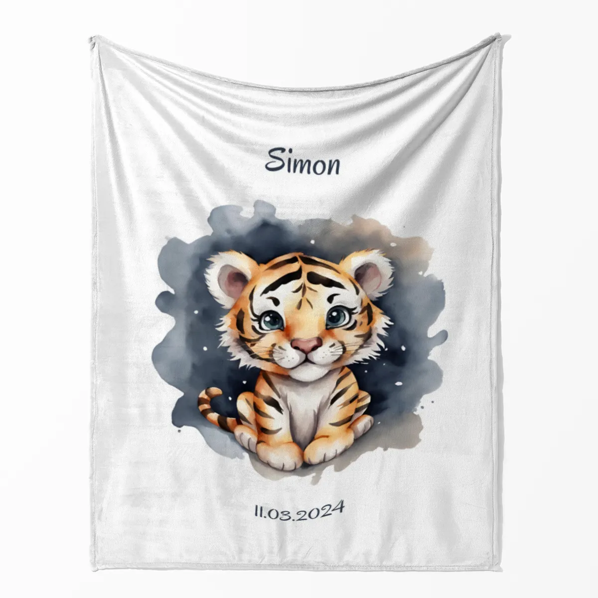 Babydecke Kleiner Tiger personalisierbar mit Namen und Text multi 75 x 100 cm