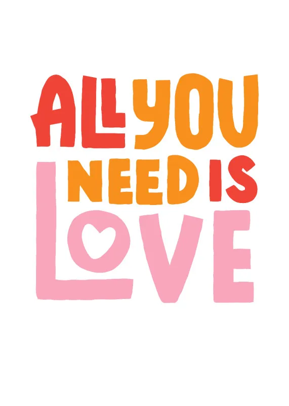 Geschirrtuch All you need is love