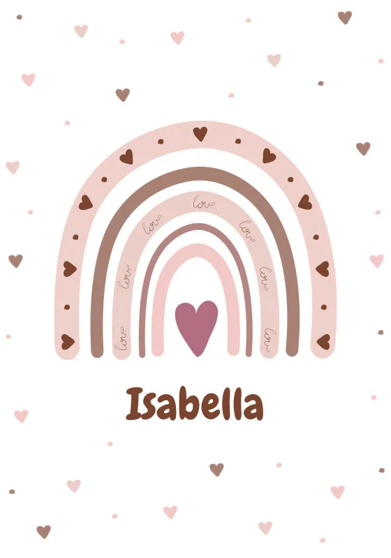 Personalisierte Babydecke rosa 75 x 100 cm
