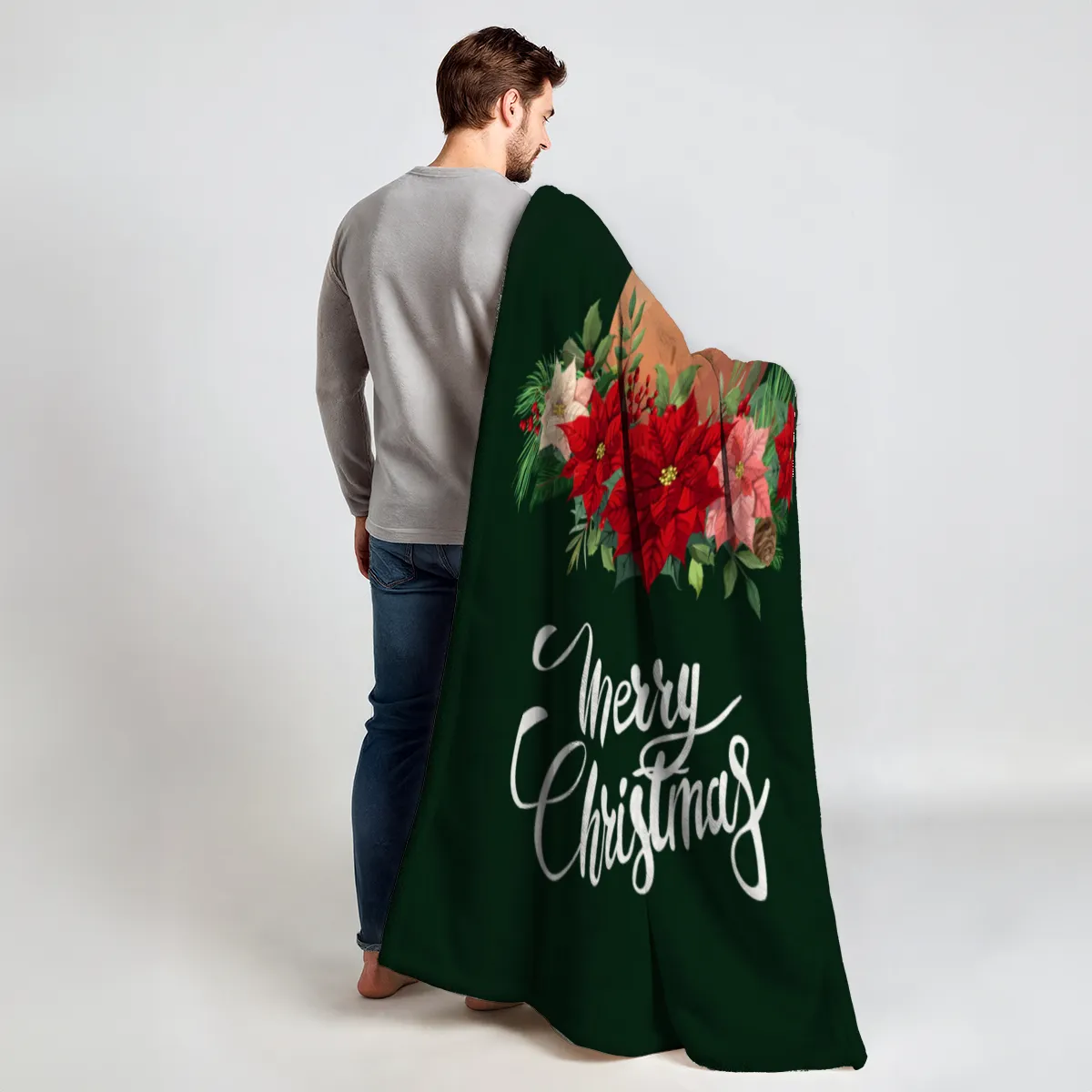 Wohndecke Weihnachtscapy mit Mütze