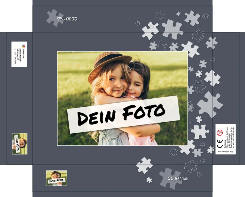 Fotopuzzle mit eigenem Bild - Fotopuzzle selbst gestalten 1000 Teile - Schachtel Puzzleteile - 1000 Teile Puzzle mit Foto - Geschenk Geburtstag Puzzleteile 1000 Teile Quer